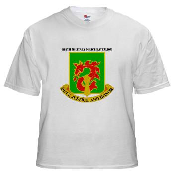 504MPB - A01 - 04 - DUI - 504th Military Police Bn with Text - White t-Shirt