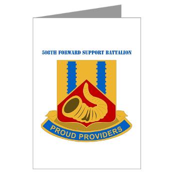508FSC - M01 - 02 - DUI - 508th Forward Support Company with Text - Greeting Cards (Pk of 10)