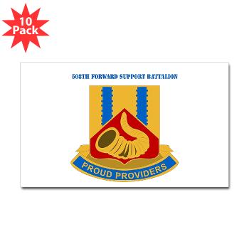 508FSC - M01 - 01 - DUI - 508th Forward Support Company with Text - Sticker (Rectangle 10 pk)