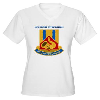 508FSC - A01 - 04 - DUI - 508th Forward Support Company with Text - Women's V-Neck T-Shirt