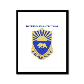 508MPB - M01 - 02 - DUI - 508th Military Police Bn with Text Framed Panel Print