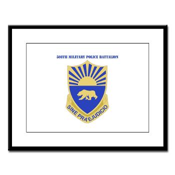 508MPB - M01 - 02 - DUI - 508th Military Police Bn with Text Large Framed Print