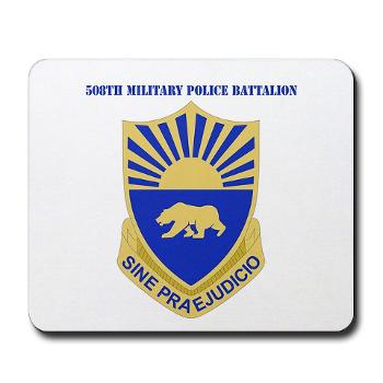 508MPB - M01 - 03 - DUI - 508th Military Police Bn with Text Mousepad - Click Image to Close