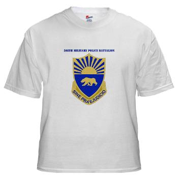 508MPB - A01 - 04 - DUI - 508th Military Police Bn with Text White T-Shirt