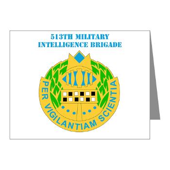 513MIB - M01 - 02 - DUI - 513th Military Intelligence Brigade with Text Note Cards (Pk of 20) - Click Image to Close