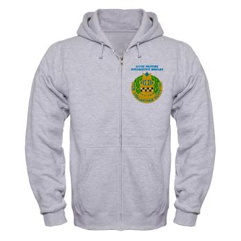 513MIB - A01 - 03 - DUI - 513th Military Intelligence Brigade with Text Zip Hoodie - Click Image to Close