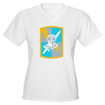 513MIB - A01 - 04 - SSI - 513th Military Intelligence Brigade Women's V-Neck T-Shirt