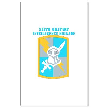 513MIB - M01 - 02 - SSI - 513th Military Intelligence Brigade with Text Mini Poster Print