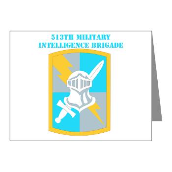 513MIB - M01 - 02 - SSI - 513th Military Intelligence Brigade with Text Note Cards (Pk of 20)