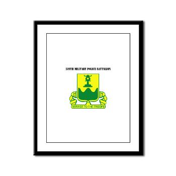 519MPB - M01 - 02 - 519th Military Police Battalion with Text - Framed Panel Print