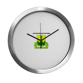 519MPB - M01 - 03 - 519th Military Police Battalion with Text - Modern Wall Clock