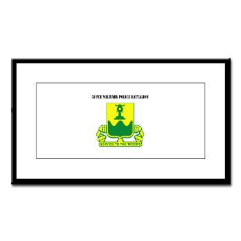 519MPB - M01 - 02 - 519th Military Police Battalion with Text - Small Framed Print