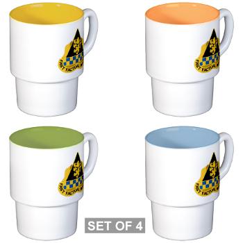 525NIB - M01 - 03 - DUI - 525th Military Intelligence Brigade with Text - Stackable Mug Set (4 mugs)