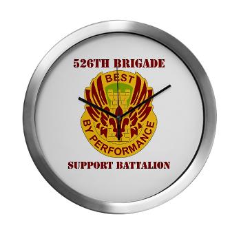 526BSB - M01 - 03 - DUI - 526th Bde - Support Bn with Text - Modern Wall Clock