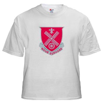 52EB - A01 - 04 - DUI - 52nd Engineer Battalion White T-Shirt - Click Image to Close