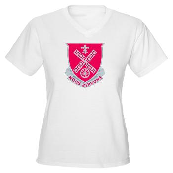 52EB - A01 - 04 - DUI - 52nd Engineer Battalion Women's V-Neck T-Shirt