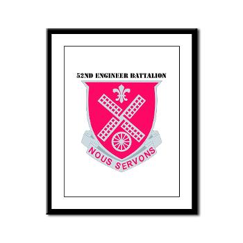 52EB - M01 - 02 - DUI - 52nd Engineer Battalion with text Framed Panel Print - Click Image to Close