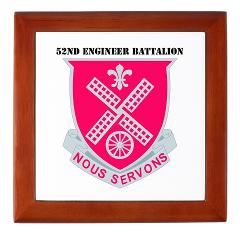 52EB - M01 - 03 - DUI - 52nd Engineer Battalion with text Keepsake Box - Click Image to Close