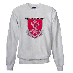 52EB - A01 - 03 - DUI - 52nd Engineer Battalion with text Sweatshirt