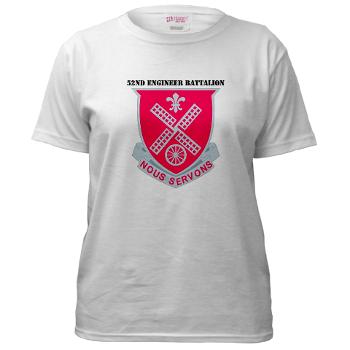 52EB - A01 - 04 - DUI - 52nd Engineer Battalion with text Women's T-Shirt