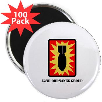 52OG - M01 - 01 - SSI - 52nd Ordnance Group with Text - 2.25" Magnet (100 pack)