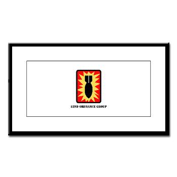 52OG - M01 - 02 - SSI - 52nd Ordnance Group with Text - Small Framed Print