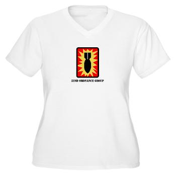 52OG - A01 - 04 - SSI - 52nd Ordnance Group - Women's V-Neck T-Shirt