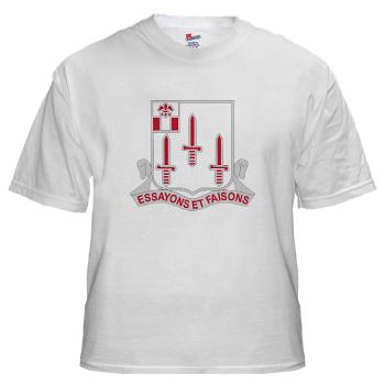 54EB - A01 - 04 - DUI - 54th Engineer Battalion White T-Shirt - Click Image to Close