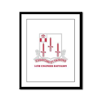 54EB - M01 - 02 - DUI - 54th Engineer Battalion with Text Framed Panel Print
