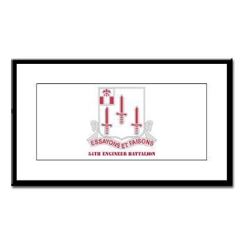 54EB - M01 - 02 - DUI - 54th Engineer Battalion with Text Small Framed Print