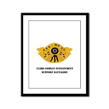 553CSSB - M01 - 02 - DUI - 553rd Combat Sustainment Support Bn with Text - Framed Panel Print