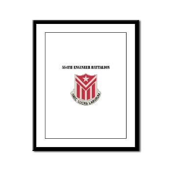 554EB - M01 - 02 - DUI - 554th Engineer Bn with Text - Framed Panel Print - Click Image to Close