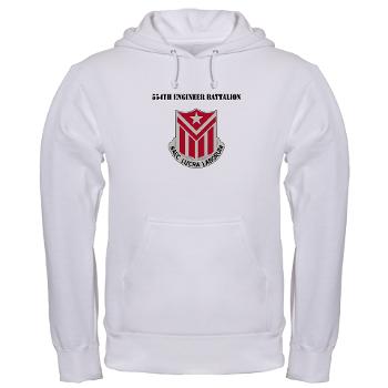 554EB - A01 - 03 - DUI - 554th Engineer Bn with Text - Hooded Sweatshirt