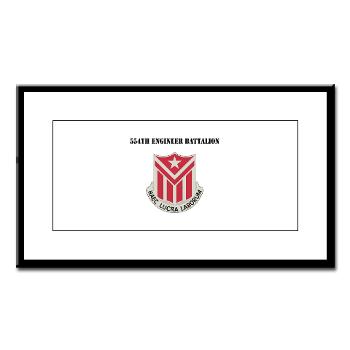 554EB - M01 - 02 - DUI - 554th Engineer Bn with Text - Small Framed Print