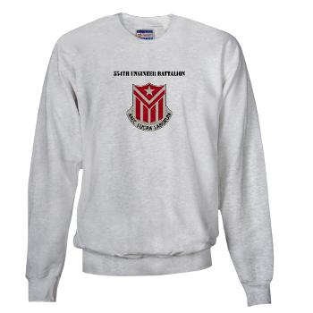 554EB - A01 - 03 - DUI - 554th Engineer Bn with Text - Sweatshirt