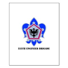 555EB - M01 - 02 - DUI - 555th Engineer Brigade with Text - Small Poster