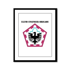 555EB - M01 - 02 - SSI - 555th Engineer Brigade with Text - Framed Panel Print - Click Image to Close