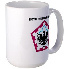 555EB - M01 - 03 - SSI - 555th Engineer Brigade with Text - Large Mug - Click Image to Close