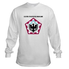 555EB - A01 - 03 - SSI - 555th Engineer Brigade with Text - Long Sleeve T-Shirt - Click Image to Close
