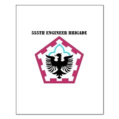 555EB - M01 - 02 - SSI - 555th Engineer Brigade with Text - Small Poster