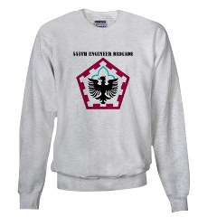 555EB - A01 - 03 - SSI - 555th Engineer Brigade with Text - Sweatshirt