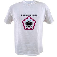 555EB - A01 - 04 - SSI - 555th Engineer Brigade with Text - Value T-shirt