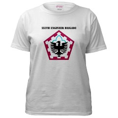 555EB - A01 - 04 - SSI - 555th Engineer Brigade with Text - Women's T-Shirt