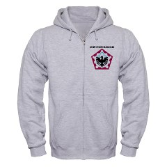 555EB - A01 - 03 - SSI - 555th Engineer Brigade with Text - Zip Hoodie