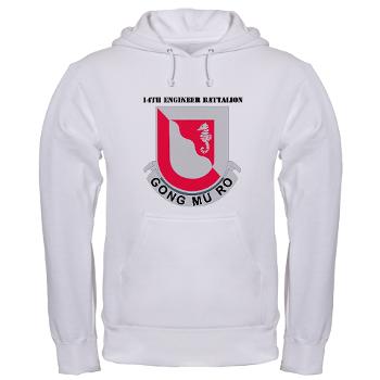 555EB14EB - A01 - 03 - DUI - 14th Engineer Bn with Text - Hooded Sweatshirt