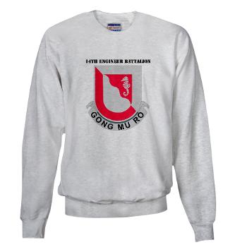 555EB14EB - A01 - 03 - DUI - 14th Engineer Bn with Text - Sweatshirt - Click Image to Close