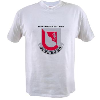 555EB14EB - A01 - 04 - DUI - 14th Engineer Bn with Text - Value T-shirt