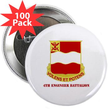 555EB4EB - A01 - 01 - DUI - 4th Engineer Bn with Tex - 2.25" Button (100 pack)