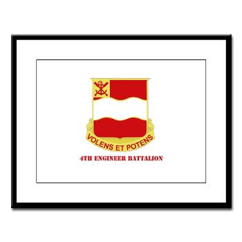 555EB4EB - A01 - 02 - DUI - 4th Engineer Bn with Tex - Large Framed Print - Click Image to Close