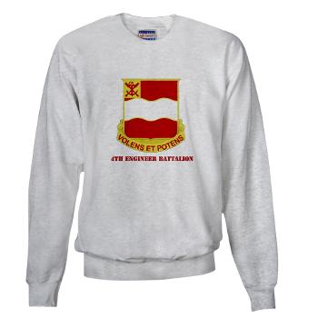 555EB4EB - A01 - 03 - DUI - 4th Engineer Bn with Tex - Sweatshirt - Click Image to Close